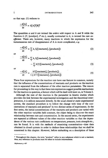 Practice of Kinetics (Comprehensive Chemical Kinetics, Volume 1)