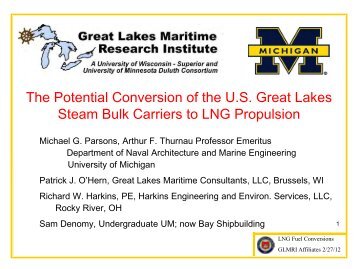 Steam Bulk Carrier LNG Conversion Study - Great Lakes Maritime ...