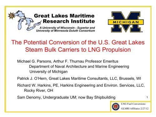 Steam Bulk Carrier LNG Conversion Study - Great Lakes Maritime ...