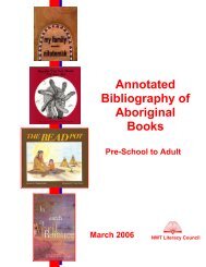 Annotated Bibliography of Aboriginal Books - National Adult Literacy ...