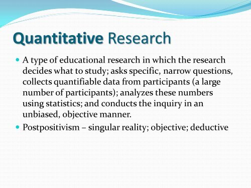 Quantitative Rese