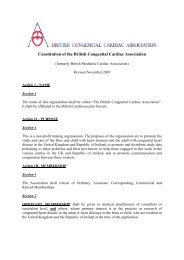 Constitution of the British Congenital Cardiac Association