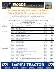 Woods Attachments Summer Sale Event! 0.0% APR ... - Empire Tractor
