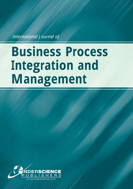 Business Process Integration and Management - Inderscience ...