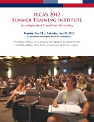 IECA's 2012 Summer Training Institute