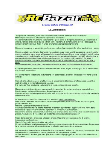 La Carburazione: - Modellismo.net
