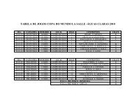 tabela de jogos copa do mundo la salle -Ã¡guas claras 2010