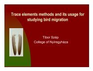 Trace elements methods and its usage for studying bird migration
