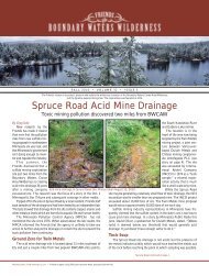 Spruce Road Acid Mine Drainage - Friends of the Boundary Waters ...