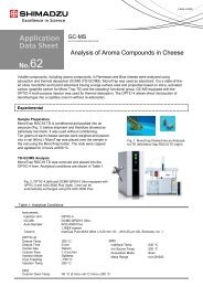 Analysis of Aroma Compounds in Cheese - Shimadzu