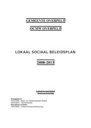 Overpelt - lokaal sociaal beleidsplan 2008-2014 - Vlaanderen.be