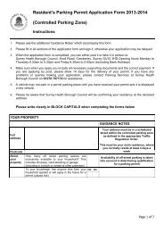 Resident's Parking Permit Application Form - Surrey Heath Borough ...