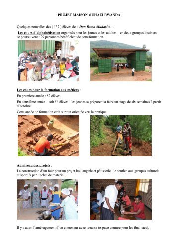 PROJET MAISON MUHAZI RWANDA - Coopdonbosco