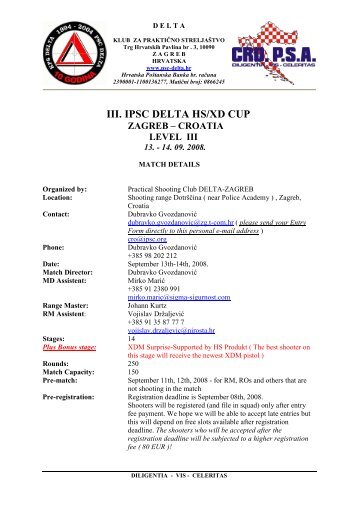 III. IPSC DELTA HS/XD CUP