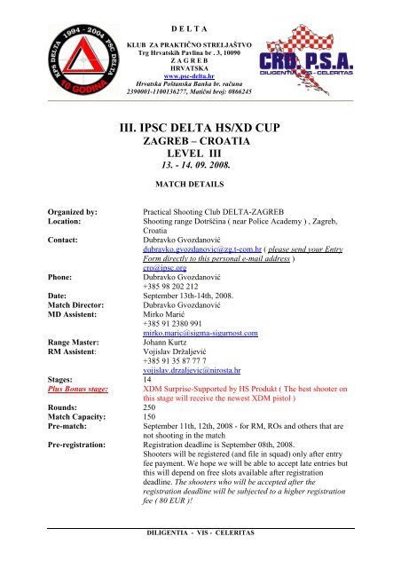 III. IPSC DELTA HS/XD CUP