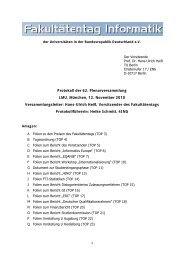 Protokoll der 62. Plenarversammlung LMU, MÃ¼nchen, 12. November ...