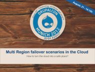 Multi Region failover scenarios in the Cloud - DrupalCon Munich 2012