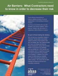 download the brochure - Air Barrier Association of America