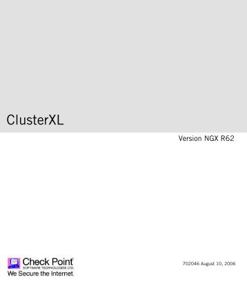 Configuring ClusterXL - Check Point