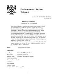 Environmental Review Tribunal - Canadian Environmental Law ...