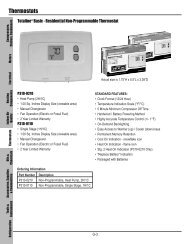 totaline residential non-programmable thermostats