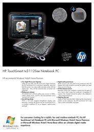 HP TouchSmart tx2-1125ee Notebook Datasheet - am4computers