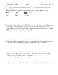 Unit 3B Review Sheet - Cobb Learning