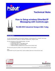 How to Setup wireless EtherNet/IP Messaging with ControlLogix ...