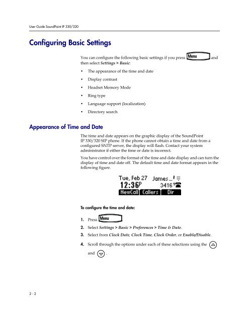 SoundPoint IP 330 User Guide