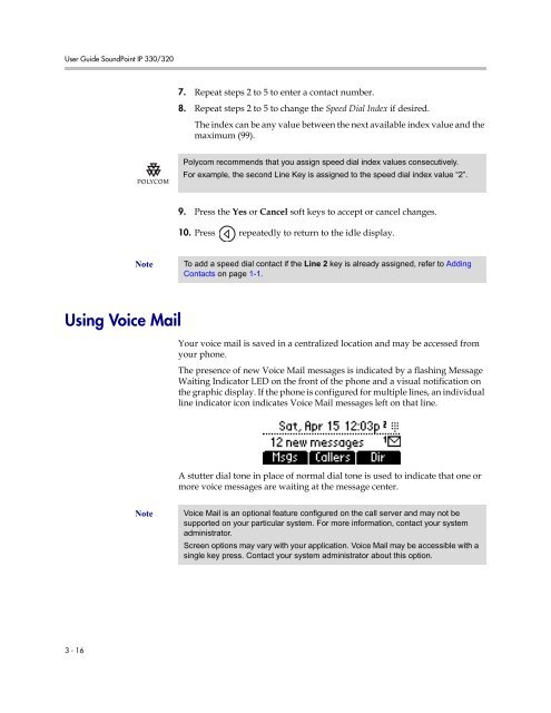 SoundPoint IP 330 User Guide