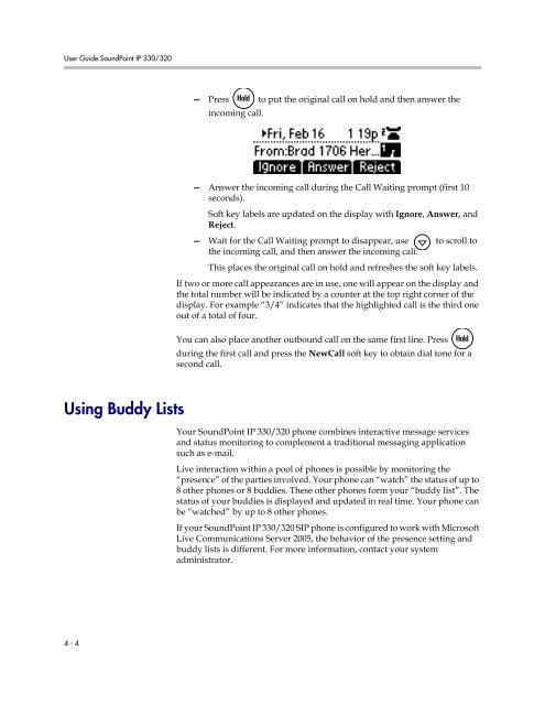 SoundPoint IP 330 User Guide