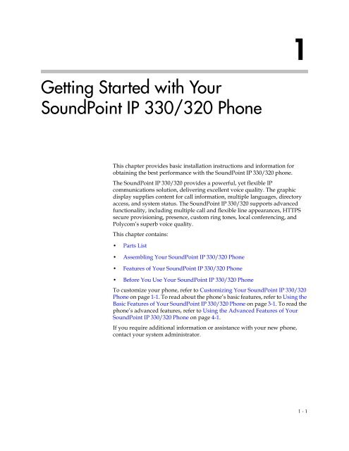 SoundPoint IP 330 User Guide