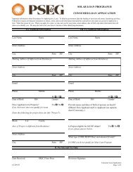 solar loan program ii consumer loan application - PSEG