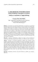 la recherche d'informations sur internet par des ... - Archive-EduTice