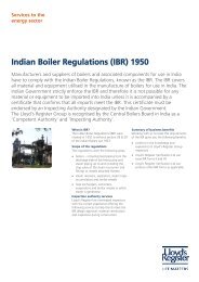Indian Boiler Regulations (IBR) 1950 - Lloyd's Register