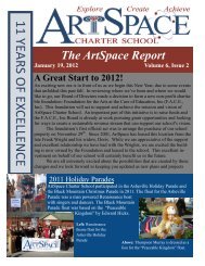 2nd Quarter Newsletter - ArtSpace Charter School