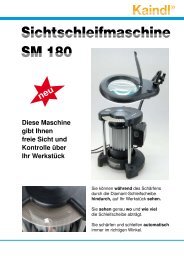 SM 180 Sichtschleifmaschine - Kaindl Schleiftechnik Reiling GmbH