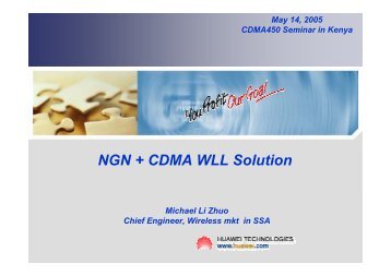 NGN + CDMA WLL Solution