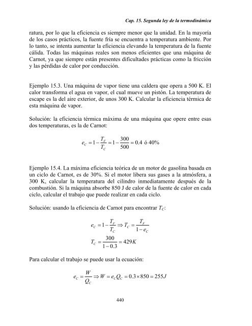 CAPITULO 15. SEGUNDA LEY DE LA TERMODINAMICA Y ... - DGEO