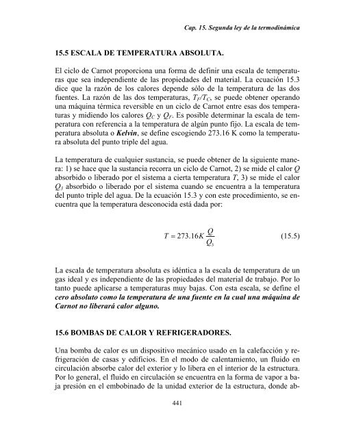 CAPITULO 15. SEGUNDA LEY DE LA TERMODINAMICA Y ... - DGEO