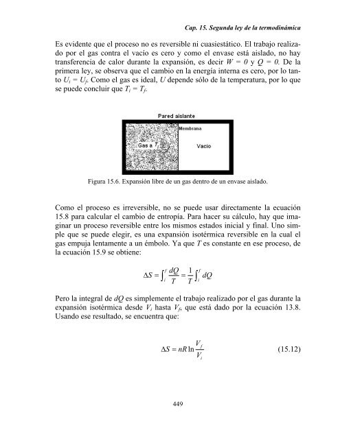 CAPITULO 15. SEGUNDA LEY DE LA TERMODINAMICA Y ... - DGEO