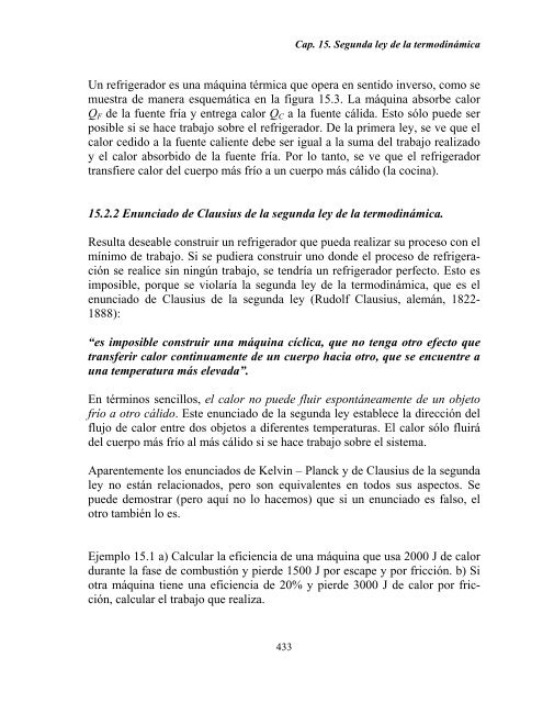 CAPITULO 15. SEGUNDA LEY DE LA TERMODINAMICA Y ... - DGEO