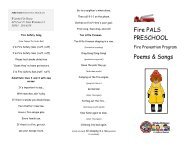 Fire PALS PRESCHOOL Poems & Songs