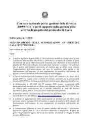 deliberazione n. 012/2010 (pdf, 136 KB) - Ministero dell'Ambiente e ...