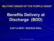 Benefits Delivery at Discharge (BDD) - Military Order of the Purple ...