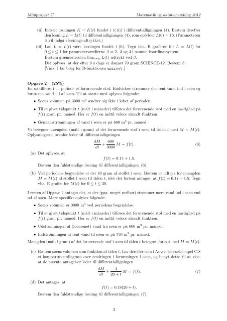 Matematik og databehandling 2012 Miniprojekt C ...