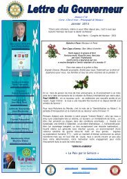 Janvier 2013 - Rotary International District 1730