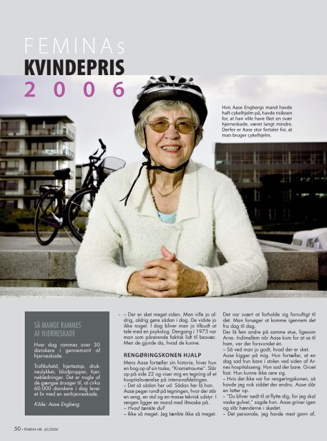 FEMINAs KVINDEPRIS 2 0 0 6 - Hjerneskadeforeningen