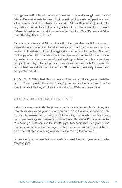 Polyethylene Water/Sewer - JM Eagle