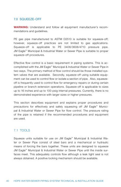 Polyethylene Water/Sewer - JM Eagle